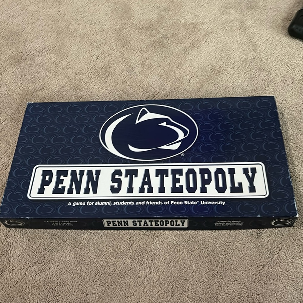 PENN STATEOPOLY Board Game ***Missing 2 pieces, Selling At Discounted Price
